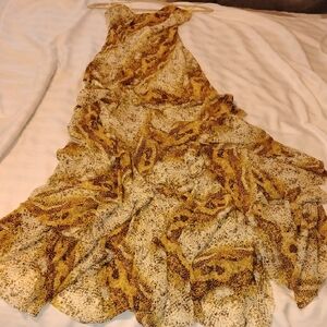 AKIRA Woman's Strapless Multi Colored Print Maxi Dress, Size: S, NWT